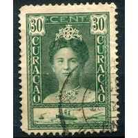 Нидерландские колонии - Кюрасао - 1928/30г. - 30 лет правления королевы Вильгельмины, 30 с - 1 марка - гашёная [Mi 102]. #3-WB-85-A-1