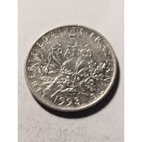 Франция 5 франков 1993