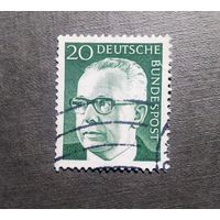 Марка Германия 1970 год Густав Хайнеман