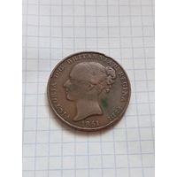 1/13 шиллинга 1851 года. Джерси.