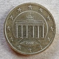 Германия 50 евроцентов "А" 2002 год, KM# 212