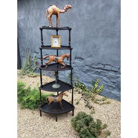 Винтажная Угловая Этажерка на 5 полок, Дуб, Европа ХХ век.