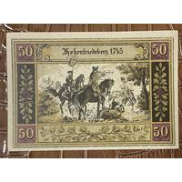 Нодгельд 50 пфеннигов 1922 год. Хоэнфридеберг. Веймарская республика