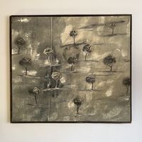 Картина батик в раме 93 x 104cm