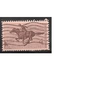 США-1960, (Мих.784) , гаш. , Почта, Лошади (одиночка)
