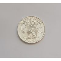 1/4 гульдена,1945гг. 720 пр.,Голландская Ост-Индия.