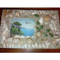 Шкатулка Крым  из ракушек СССР  .