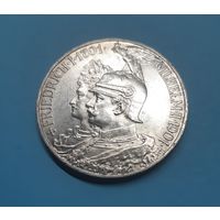 Германия. 5 марок. 1901 год. 200 лет Пруссии. Отличная! серебро