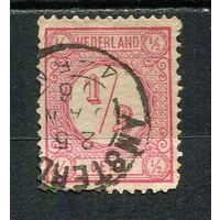 Нидерланды - 1876 - Цифры 1/2С - [Mi.30aIIF] - 1 марка. Гашеная.  (Лот 13Jo)-T4P15