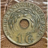 Монета 1 цент Голландская Ост-Индия. 1945 год.