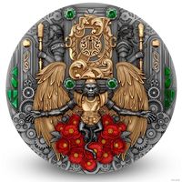 Ниуэ 5 долларов 2024г. "Волшебник Изумрудного Города". SWAROVSKI. Монета в капсуле; подарочном футляре; номерной сертификат; коробка. СЕРЕБРО 62,20гр.(2 oz).