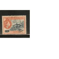 Виргинские острова-1962(Мих.132) , гаш. , Морская  Фауна,   Рыбы, Надп.