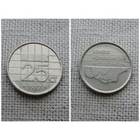 Нидерланды 25 центов 1987