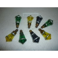 Ёлочные лампочки-фонарики. 8 шт. СССР.