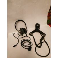 Микрофон с наушниками ТА-56М к радиостанции времён СССР.