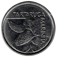 ФЕДЕРАТИВНАЯ РЕСПУБЛИКА БРАЗИЛИЯ 500 КРУЗЕЙРО 1993. UNC ФАУНА. ЧЕРЕПАХА