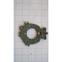 Древняя привеска, серьга. Бронза.