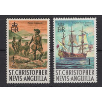 Сент Кристофер Невис и Ангилья 1970** Сокровища пиратов, Английский корабль