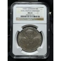 5 марок 1908 Германия Саксен-Веймар-Эйзенах NGC MS65