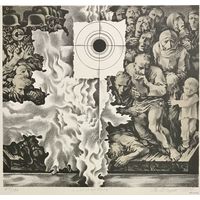 Шарангович Василий Петрович. "Мишень",1984г. Из серии"Памяти огненных деревень",размер 44,5 х34см.