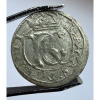 Литовский шеляг Яна Казимира.Сохран!