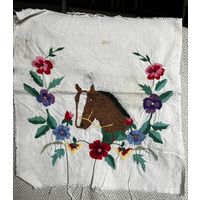 Панно Лошадь, вышивка