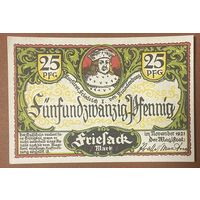 Нотгельд 25 пфеннигов 1921 год. Фризак. Веймарская республика