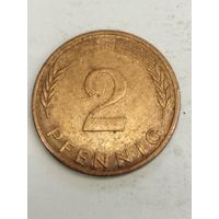 Германия 2 пфенинга 1972 F