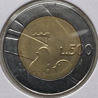 Сан-Марино 500 лир 1990 г. В холдере