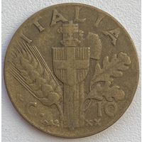 Италия 10 чентезимо 1942 г.