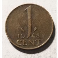 Нидерланды 1 цент 1948 Единственный год чеканки
