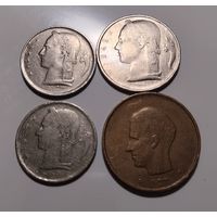 Бельгия. Лот монет 4 штуки