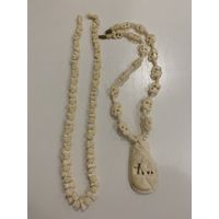 Бусы колье кость