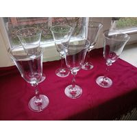 Набор винных бокалов чешское стекло 6 шт