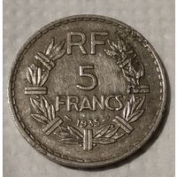 Франция 5 франков, 1935 (14-2-13)