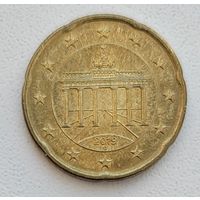 Германия 20 евроцентов, 2019_ KM# 255_Отметка м.д. "D" – Мюнхен