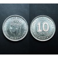 Малайя 10 центов 1941, серебро