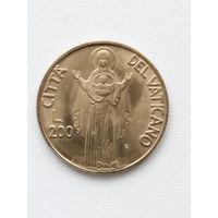 Ватикан 200 лир 1990 год