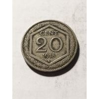 Италия 20 сентизим 1918