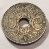 Франция 10 сантим 1935