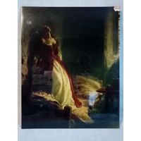 Константин Флавицкий Княжна Тараканова 36х45 см репродукция на фанере под лаком СССР