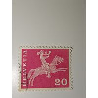 Марка Швейцария 1960 год История почты