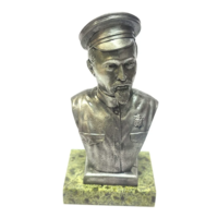 Бюст Ф.Э. Дзержинский Олово/Змеевик