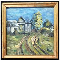 Кравцов В.П "Белорусский пейзаж". Холст, масло. Размер 50х50 см. С рамой 56х56 см.