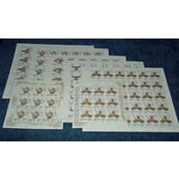 Россия.1993, 5 мая. Серебро в музеях Московского Кремля .ПОЛНАЯ СЕРИЯ** В ЛИСТАХ + МЛ**.