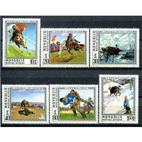 Монголия - 1976г. - Картины - 6 марок - полная серия, MNH, 1 марка с полоской на клее [Mi 1016-1021]. #O-Se-Z-1-47