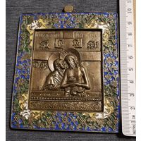 Икона Не Рыдай Мене Мати бронза эмаль распродажа коллекции с 1 руб без мц