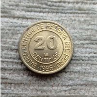 Werty71 Перу 20 сентимо 1986
