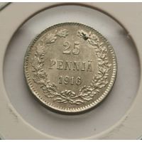 64. 25 пенни 1916 г. Серебро. С рубля