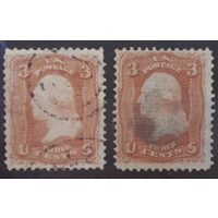 Почтовые марки США. 3 cents. Uncommon, scarce.